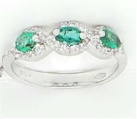 Anello Lorenza Gioielli Donna Fantasia in Oro bianco Smeraldo 0.54 Ct AA0246-13 - AA0246-13
